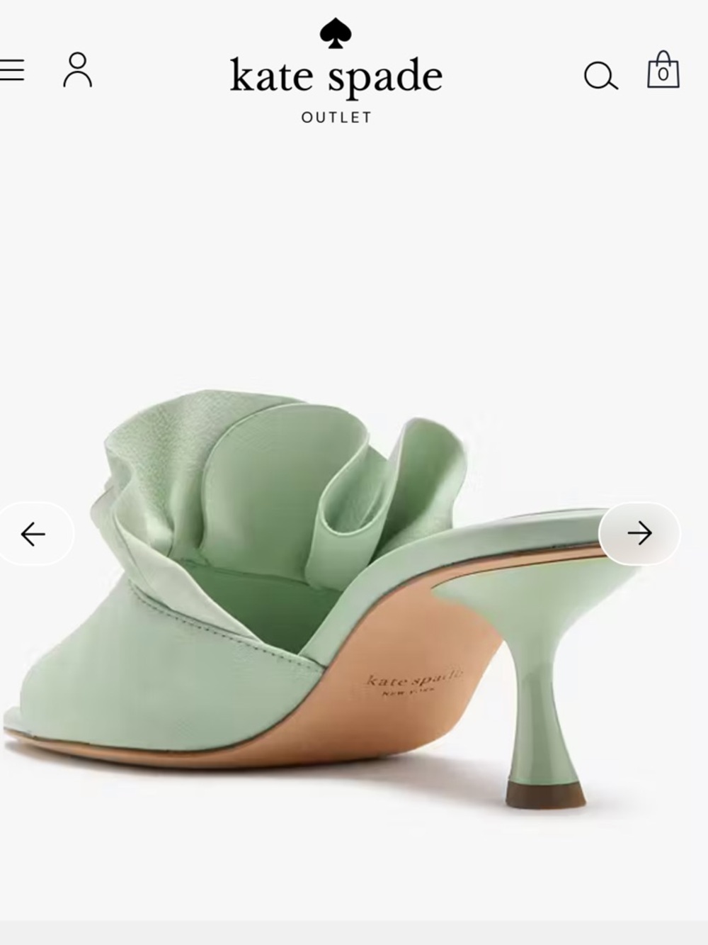 kate spade Mint Green Floral Mule Heel - Picture 4 of 5